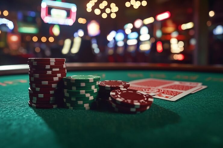 Playtech live dealer studio with professional croupier